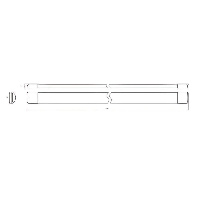 Réglette LED 60cm 20W IP40 (Pack de 20) - Silamp France