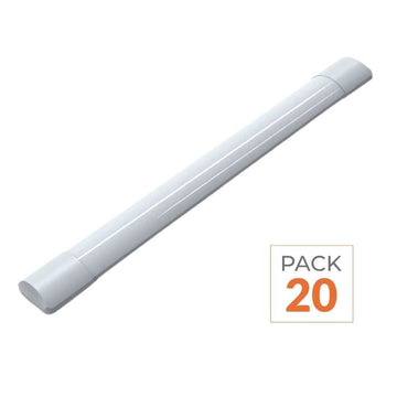 Réglette LED 60cm 20W IP40 (Pack de 20)
