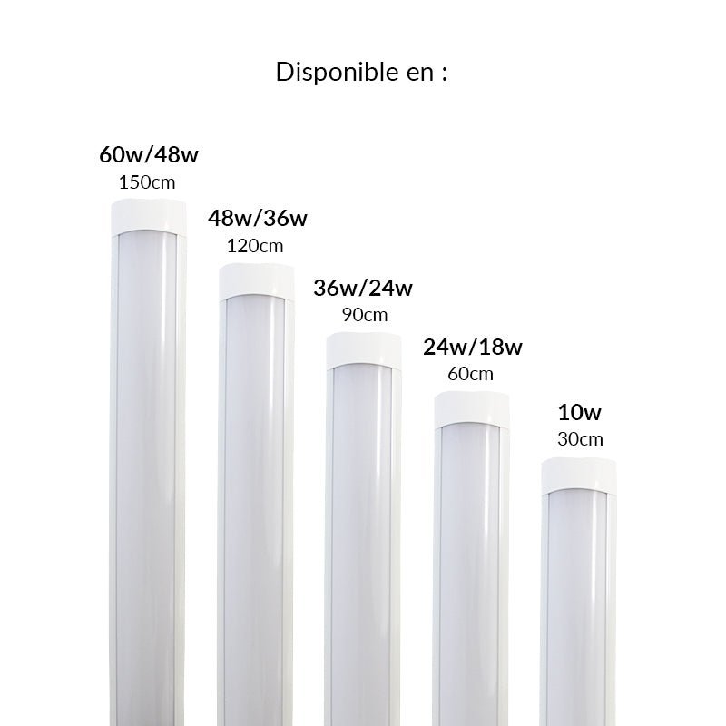 Réglette LED 90cm 24W (Pack de 4) - Silamp France