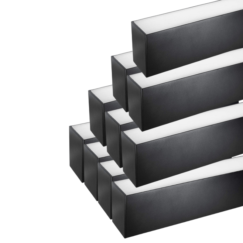 Réglette Suspendue 120 cm Noire 48W CCT - 3000K/4000K/6000K (Pack de 10) - Silamp France