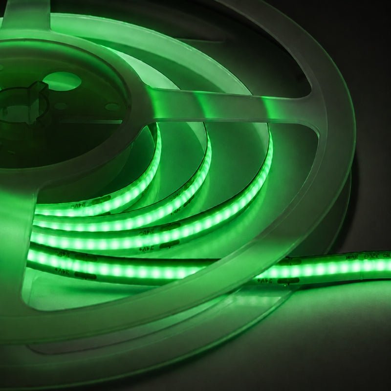 Ruban LED COB 5M 24V 8mm IP20 320LED/m - Vert - Silamp France