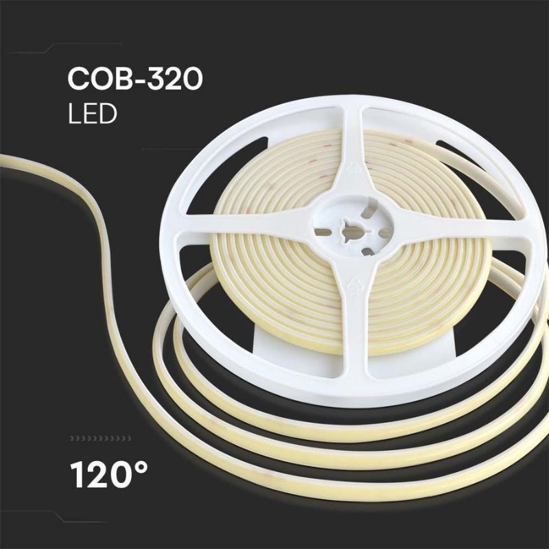 Ruban LED COB 5M 24V IP67 320LED/m Ambre - Silamp France