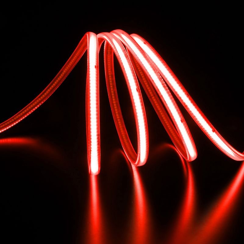 Ruban LED COB AC 296 LED/m 220V 10W/m IP65 25M - Rouge - Silamp France