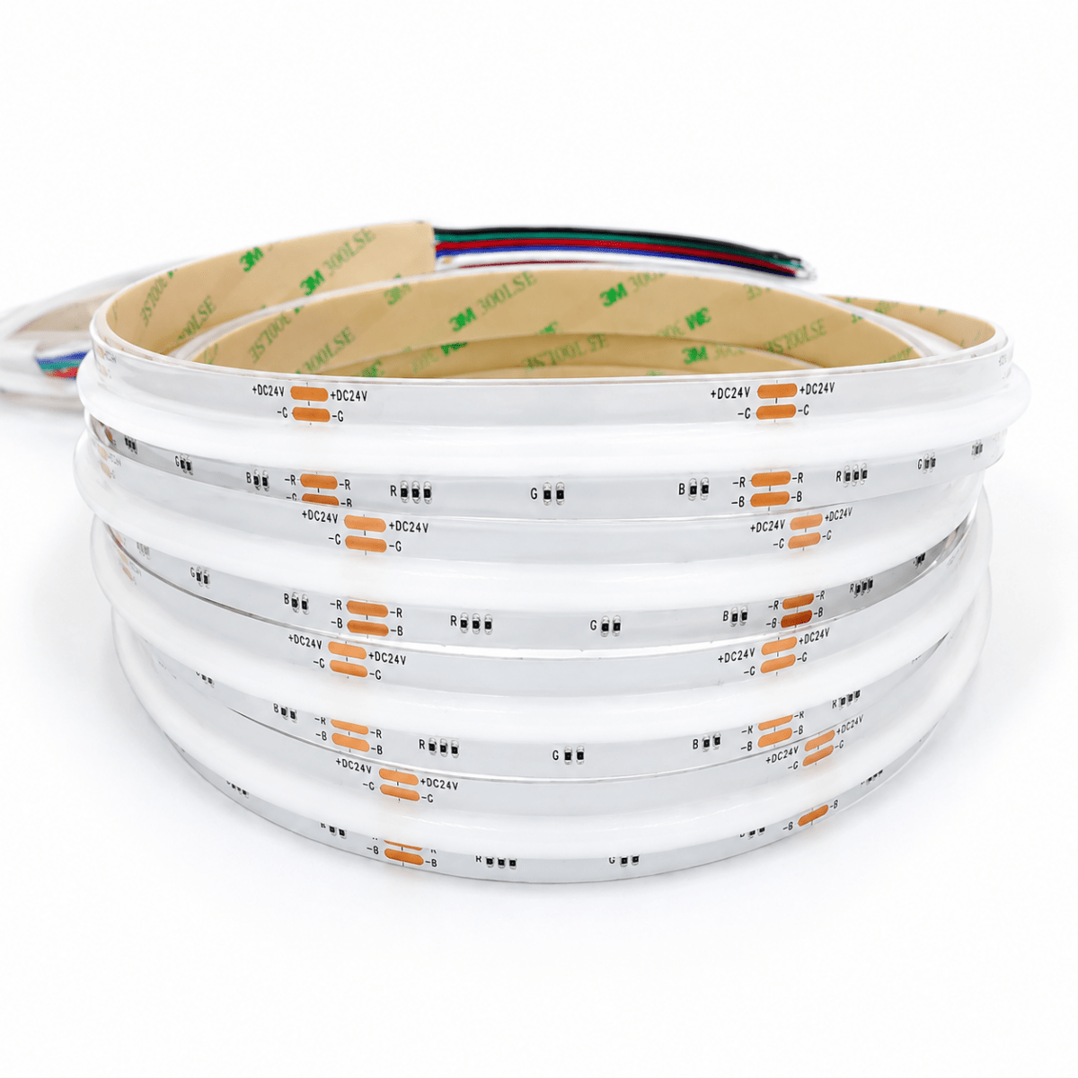 Ruban LED COB RGB 24V 14W/m IP20 576LED/m - Silamp France