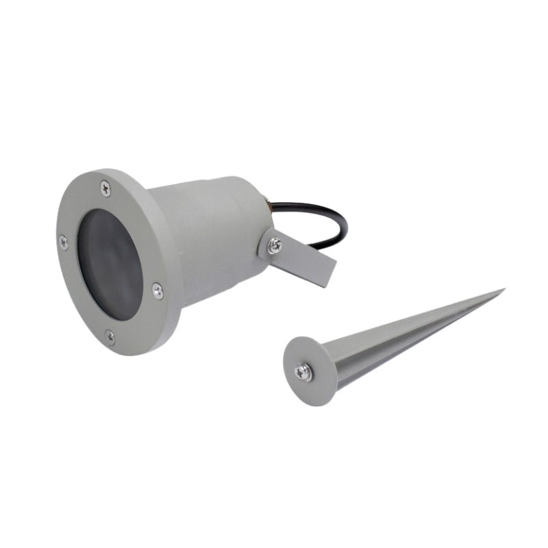 Spot à Piquer LED Extérieur IP44 Gris pour Ampoule GU10 - Silamp France