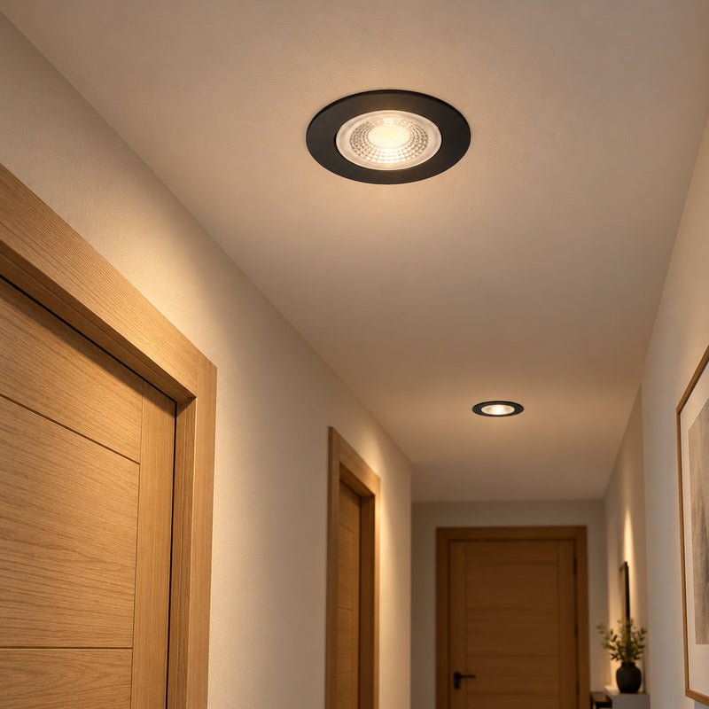 Spot Encastrable Coupe-Feu 6W ø86mm Dimmable CCT IP65 Noir - 3000K/4000K/6500K - Silamp France