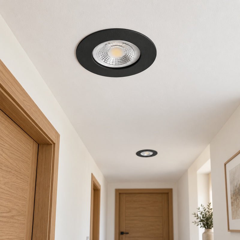 Spot Encastrable Coupe-Feu 6W ø86mm Dimmable CCT IP65 Noir - 3000K/4000K/6500K - Silamp France