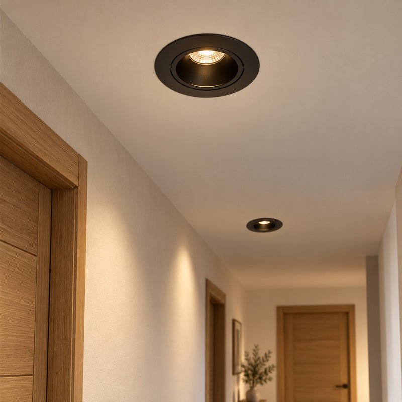 Spot Encastrable Orientable Anti-Éblouissement 8W ø105mm Dimmable CCT Noir - 3000K/4000K/5700K - Silamp France