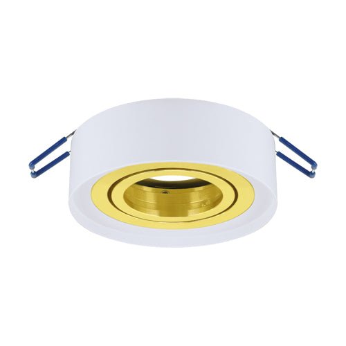 Spot Encastrable Orientable BLANC et OR pour Ampoule GU10 - Silamp France