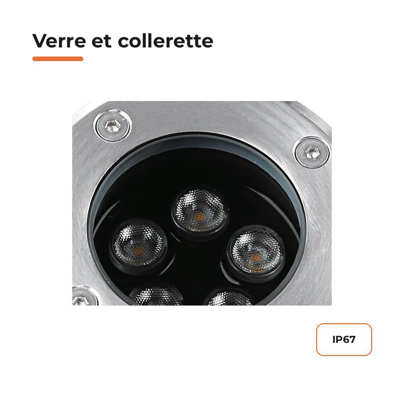 Spot Extérieur Encastrable 5W IP67 220V Sol 30° Ø80 - Silamp France