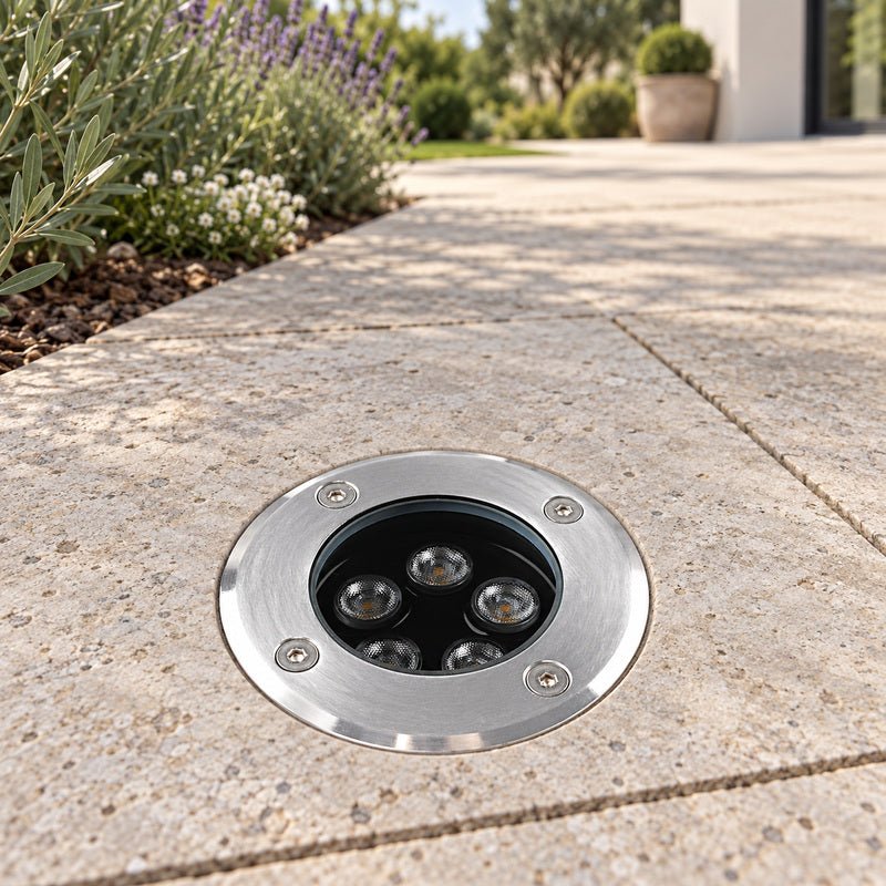 Spot Extérieur Encastrable 5W IP67 220V Sol 30° Ø80 - Silamp France