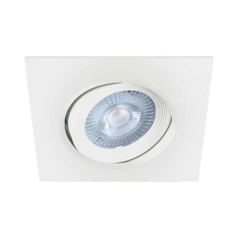 Spot LED Encastrable Orientable 5W Carré Blanc SMD - Silamp France