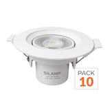 Pack de 10 - Spot LED Encastrable Orientable Rond Blanc 8W