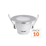 Pack de 10 - Spot LED Etanche 5W Rond Encastrable ALU IP65