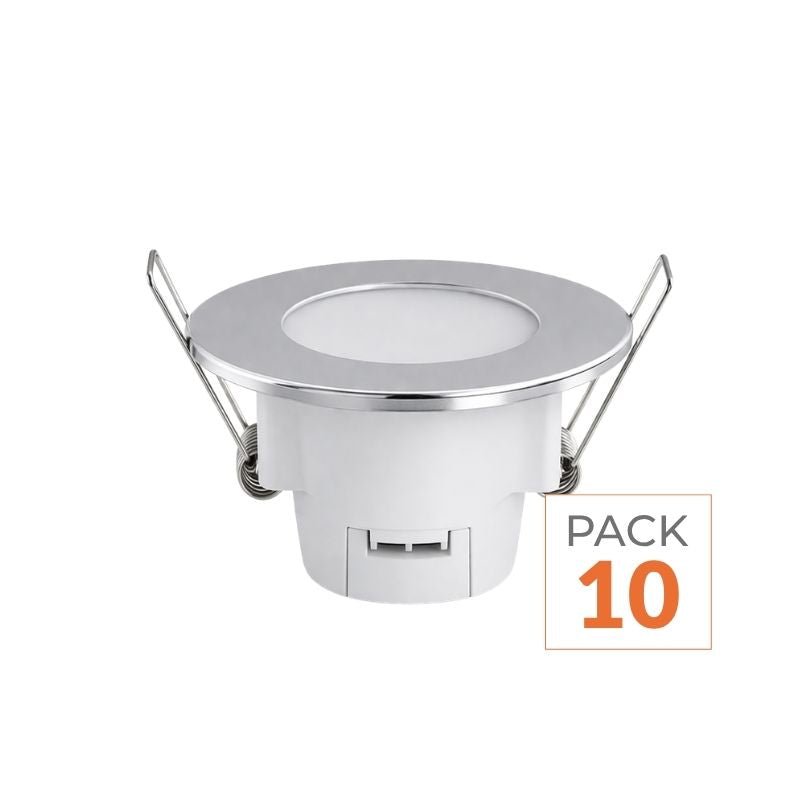 Spot LED Etanche 5W Rond Encastrable ALU IP65 (Pack de 10) - Silamp France