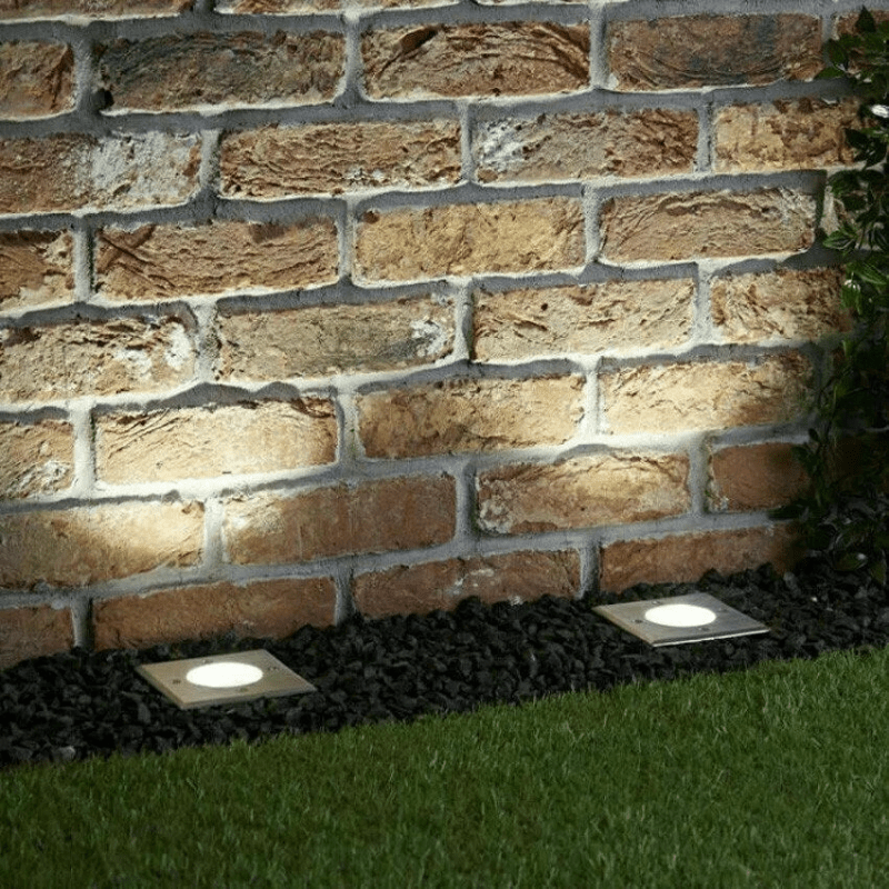 Spot LED Extérieur Encastrable Carré pour Ampoule GU10 (Pack de 10) - Silamp France