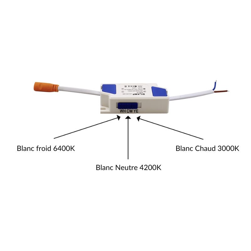 Spot LED Extra Plat Downlight Rond 6W Blanc CCT - 3000K/4000K/6000K - Silamp France