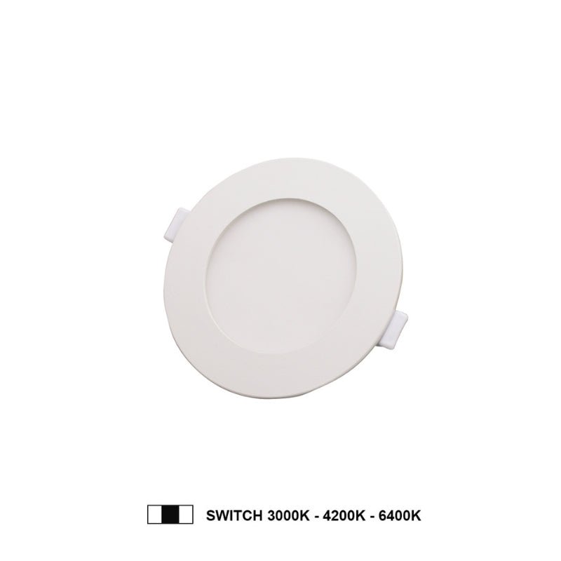 Spot LED Extra Plat Downlight Rond 6W Blanc (Pack de 5) - Silamp France