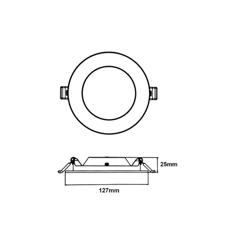 Spot LED Extra Plat Downlight Rond 6W Blanc (Pack de 5) - Silamp France