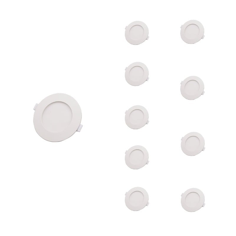 Spot LED Extra Plat Rond 6W Blanc (Pack de 10) - Silamp France