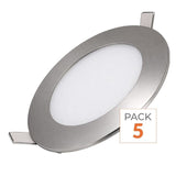 Pack de 5 - Spot LED Extra Plat Rond ALU 6W