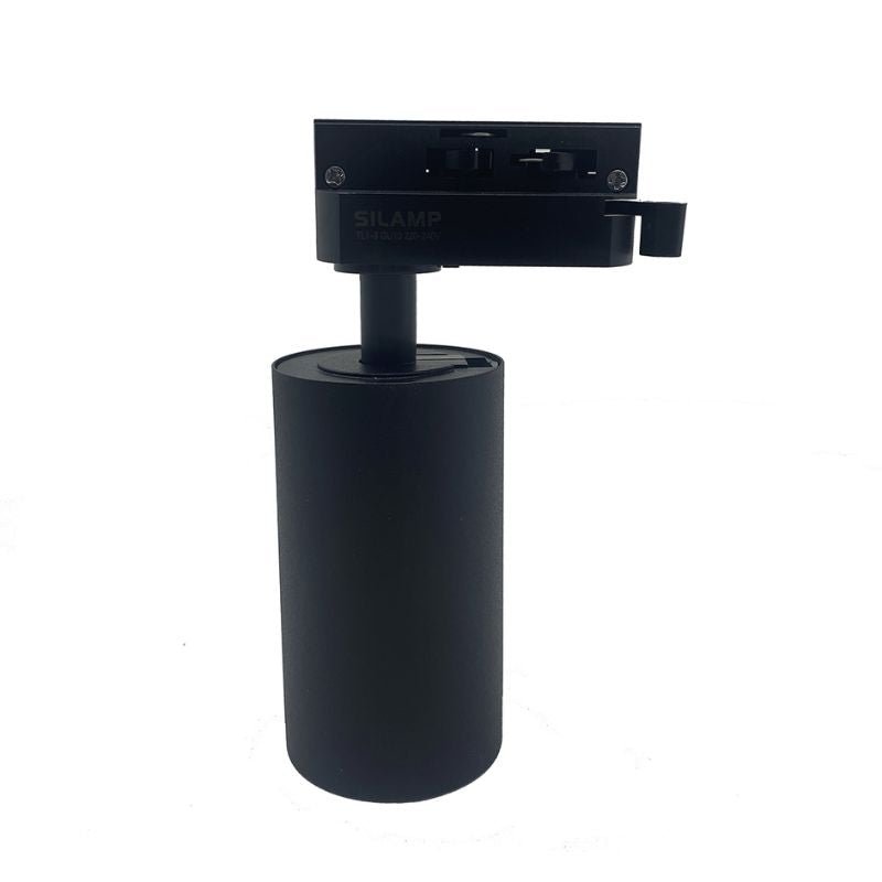 Spot LED sur rail 80° Monophasé NOIR pour ampoule GU10 (Pack de 5) - Silamp France