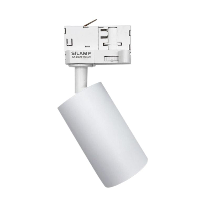 Spot LED sur Rail 80° Triphasé BLANC pour Ampoule GU10 (Pack de 5) - Silamp France