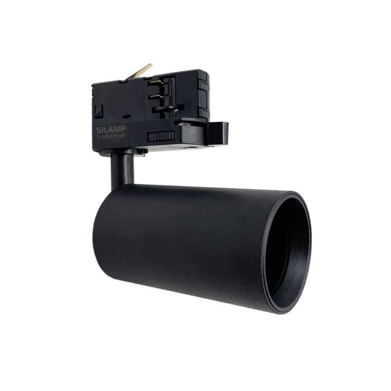 Spot LED sur rail 80° Triphasé NOIR pour ampoule GU10 - Silamp France