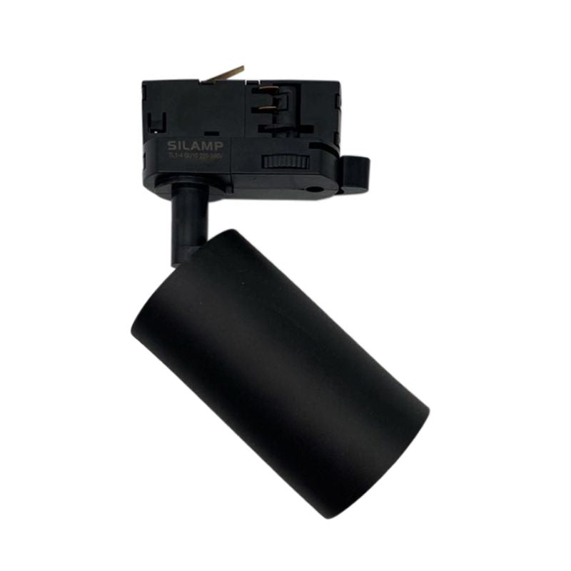 Spot LED sur rail 80° Triphasé NOIR pour ampoule GU10 (Pack de 5) - Silamp France