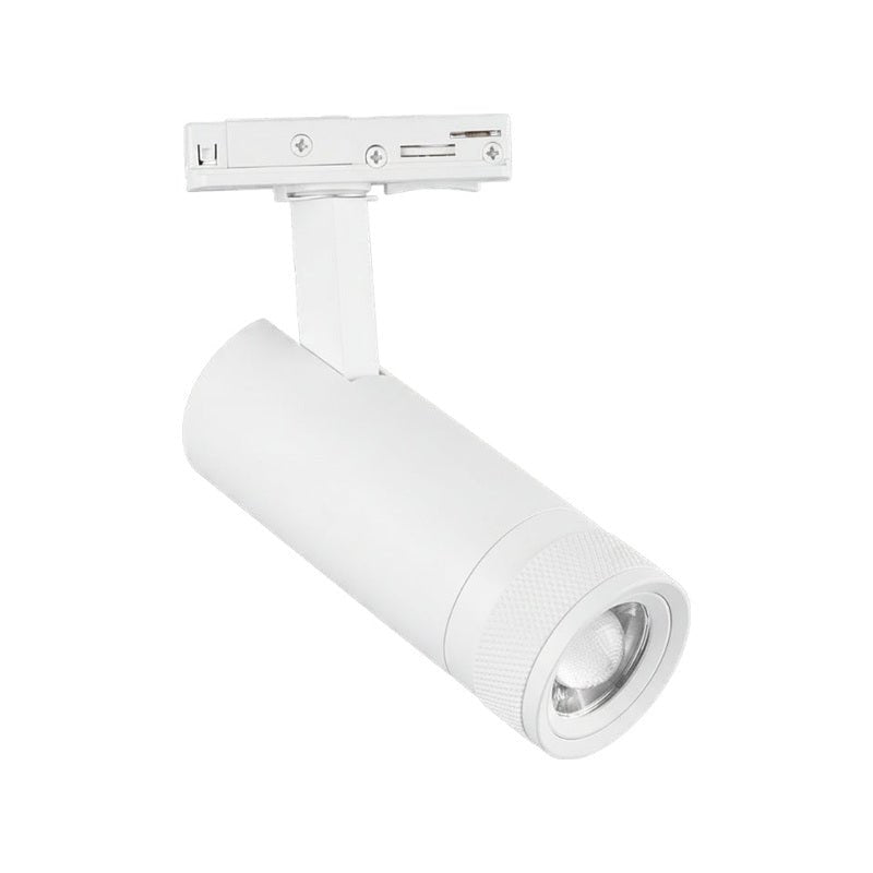 Spot LED sur Rail Blanc Angle Ajustable Monophasé 30W 15-60° CCT TRIAC Dimmable - 3000K/4000K/6000K - Silamp France