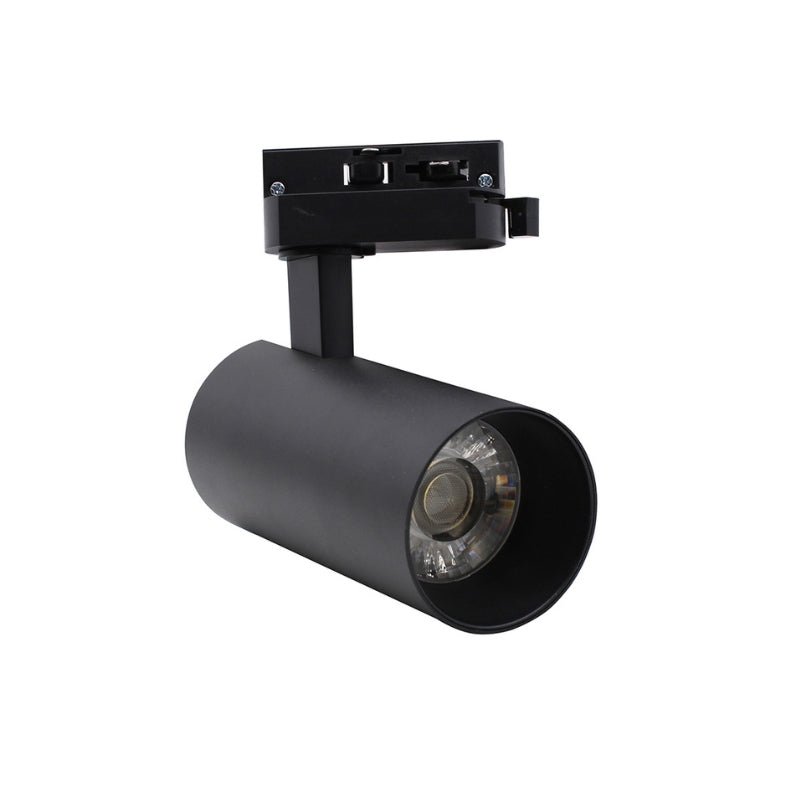 Spot LED sur Rail Monophasé CCT 20W 60° Noir - 3000K/4000K/6500K - Silamp France
