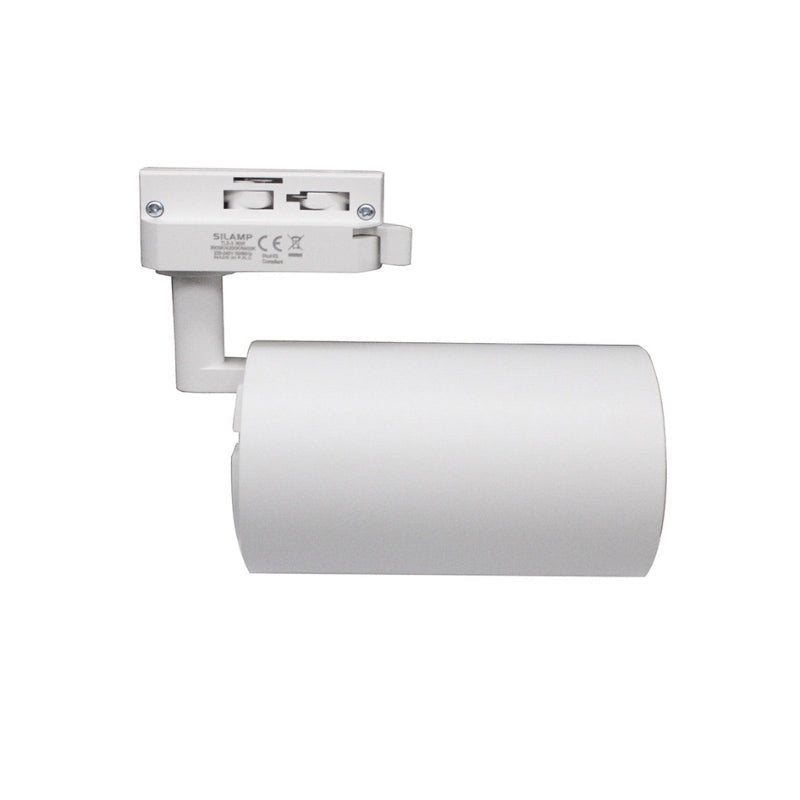 Spot LED sur Rail Monophasé CCT 30W 60° Blanc - 3000K/4000K/6500K - Silamp France