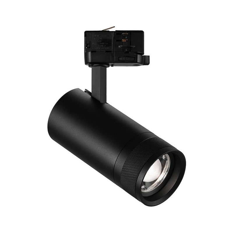 Spot LED sur Rail Noir Angle Ajustable Triphasé 30W 15-60° CCT TRIAC Dimmable - 3000K/4000K/6000K - Silamp France