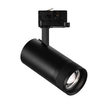 Spot LED sur Rail Noir Angle Ajustable Triphasé 30W 15-60° CCT TRIAC Dimmable - 3000K/4000K/6000K