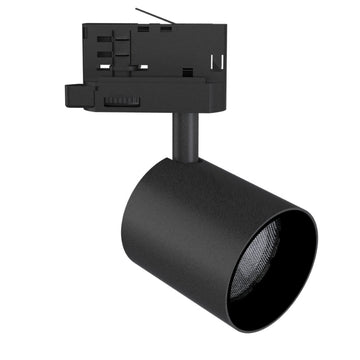 Spot LED sur Rail Noir Triphasé 24W 36° TRIAC Dimmable