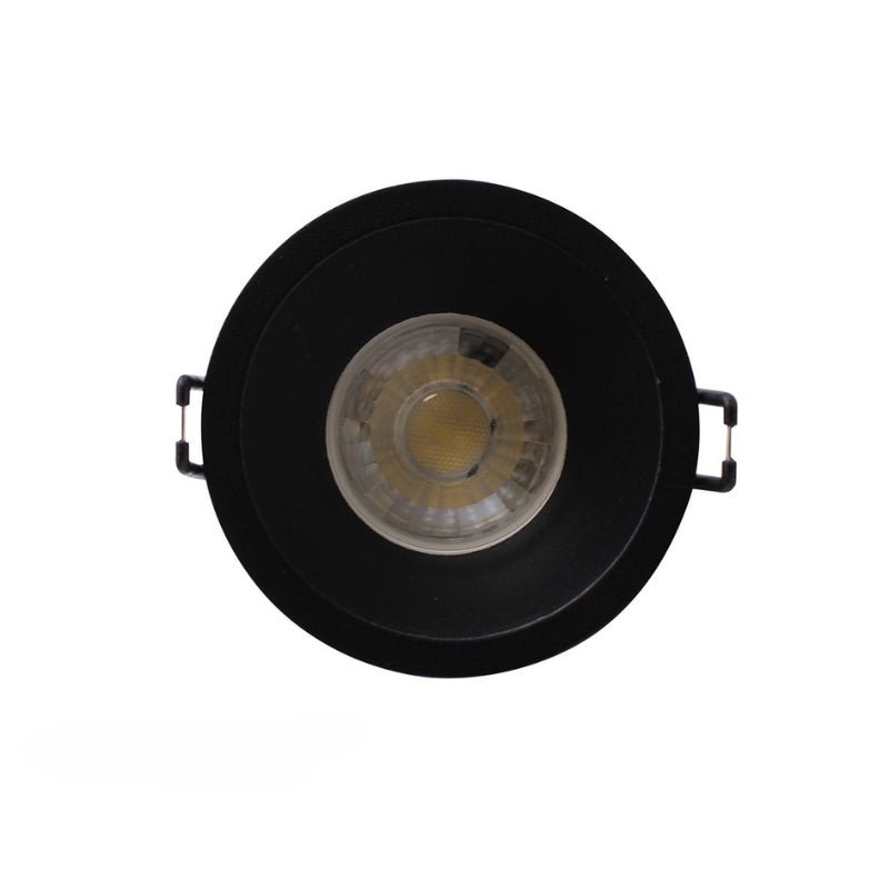 Support encastrable Spot Rond Noir Mat pour Ampoule GU10 - Silamp France