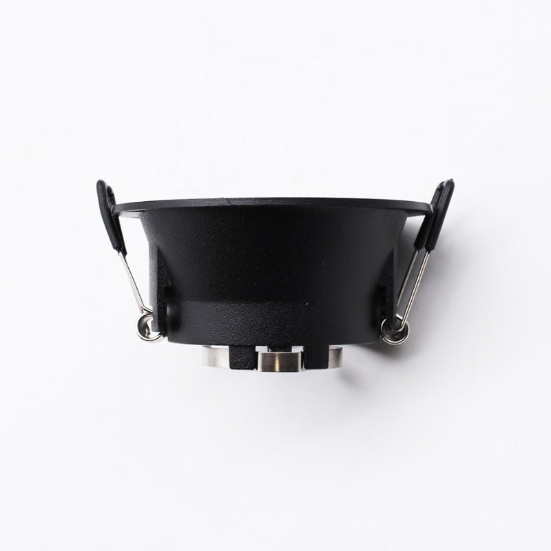 Support encastrable Spot Rond Noir Mat pour Ampoule GU10 - Silamp France