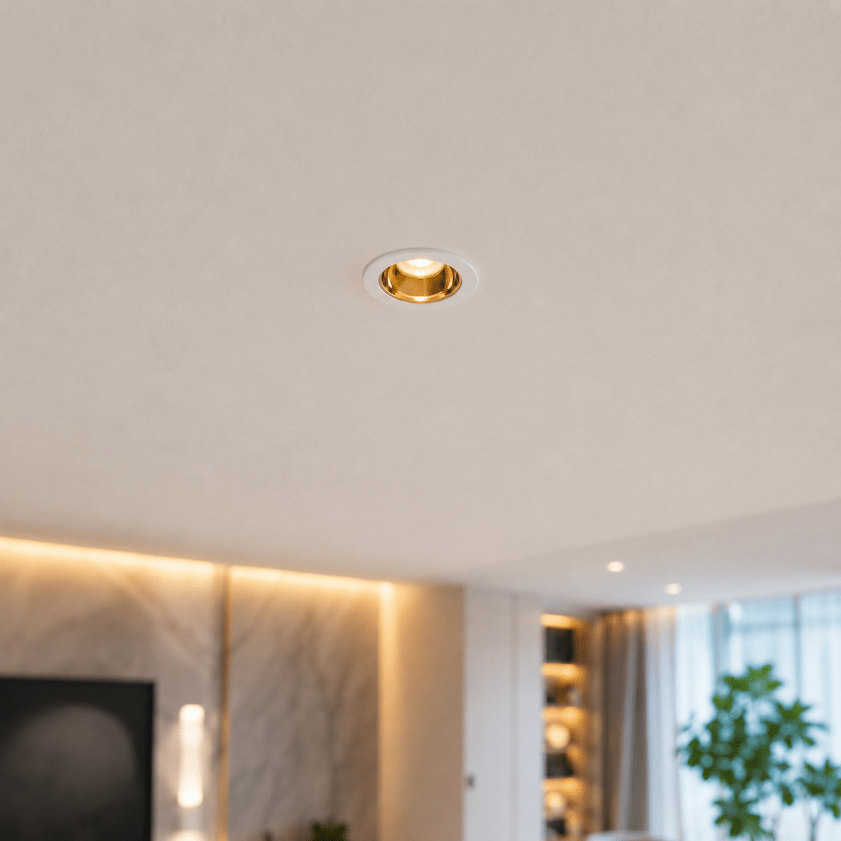 Support Spot GU10/MR16 Encastrable Rond Orientable Aluminium Blanc et Or - Silamp France
