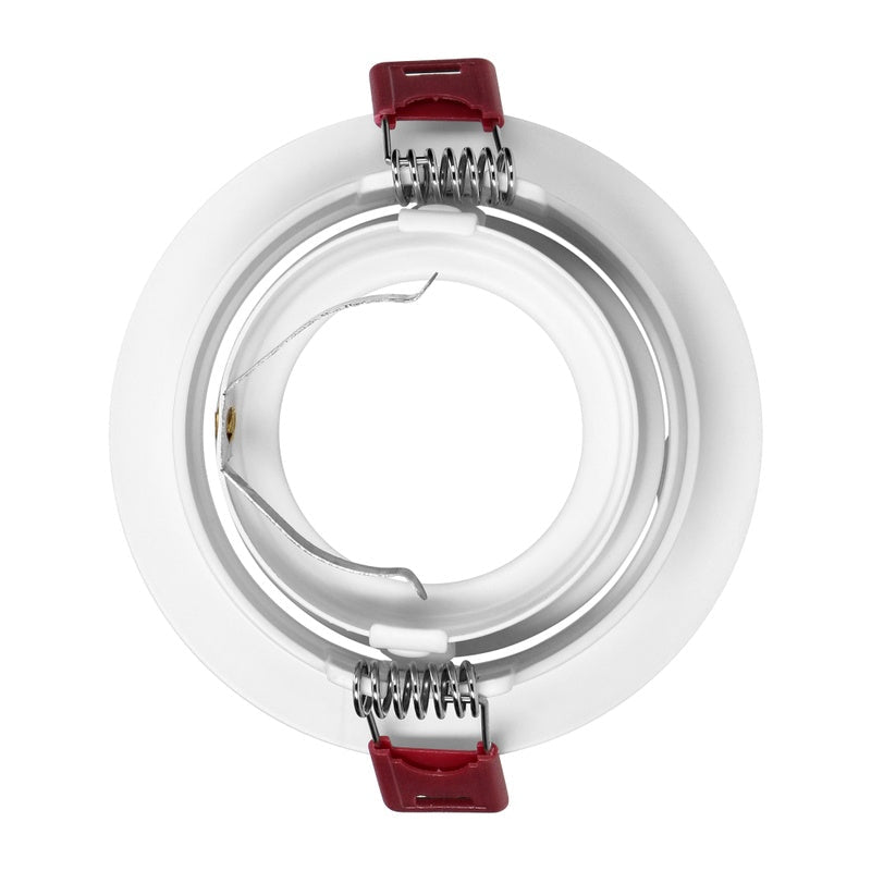 Support Spot GU10/MR16 Encastrable Rond Orientable Aluminium Blanc et Or - Silamp France