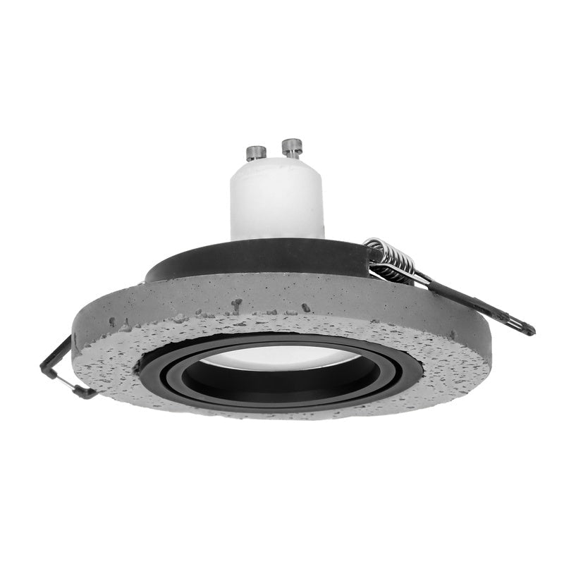 Support Spot GU10/MR16 Encastrable Rond Orientable Béton - Silamp France