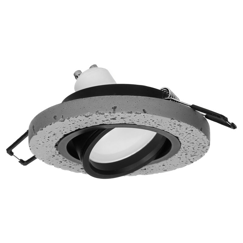 Support Spot GU10/MR16 Encastrable Rond Orientable Béton - Silamp France