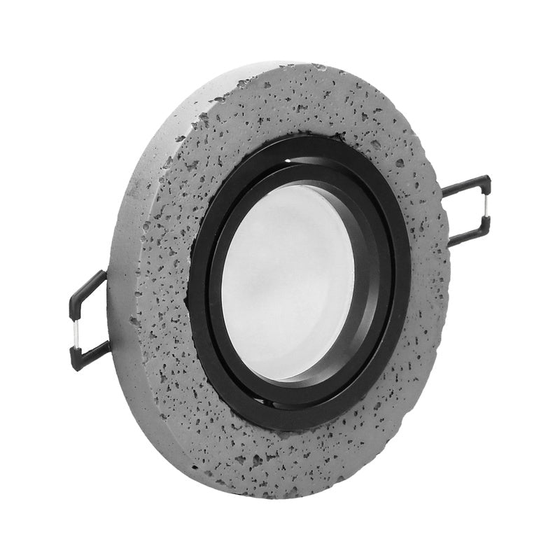 Support Spot GU10/MR16 Encastrable Rond Orientable Béton - Silamp France