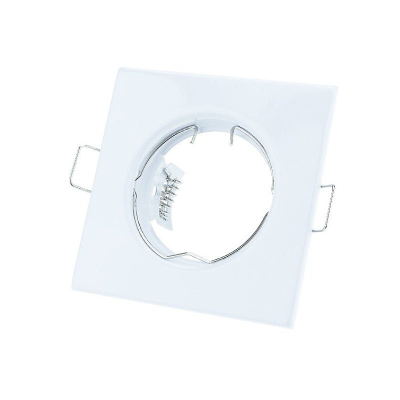 Support Spot GU10/MR16 LED Carré BLANC - Silamp France