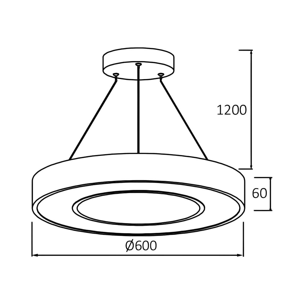 Suspension LED Ronde 45W Noir avec Télécommande - Silamp France