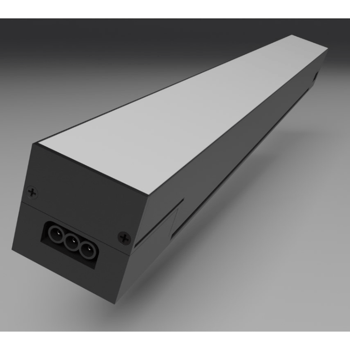 Suspension Linéaire 50W 120cm Noire CCT Interconnectable - 3000K/4000K/6000K