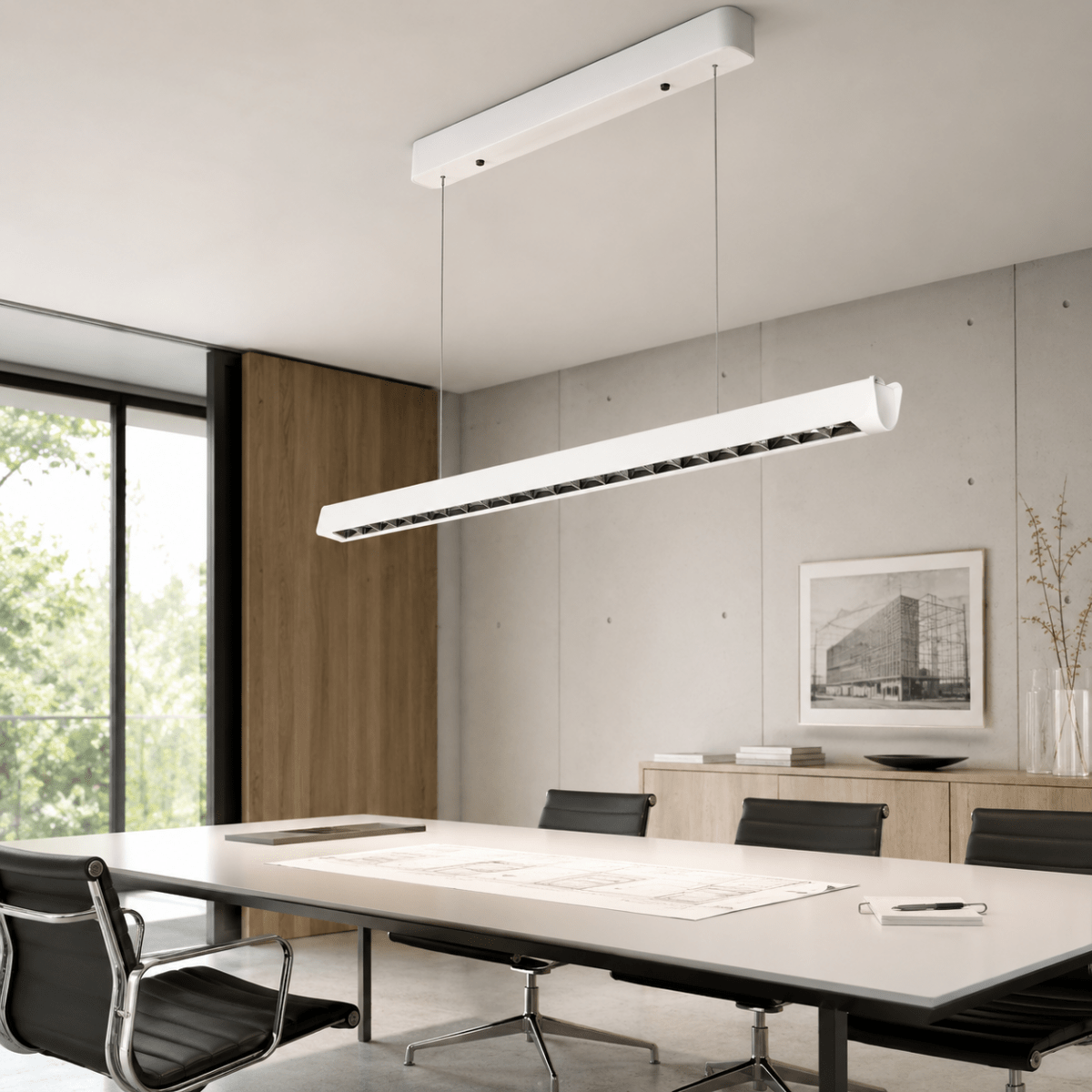 Suspension Linéaire LED 36W CCT Faisceau Concentré 60° Blanc 120cm - Silamp France