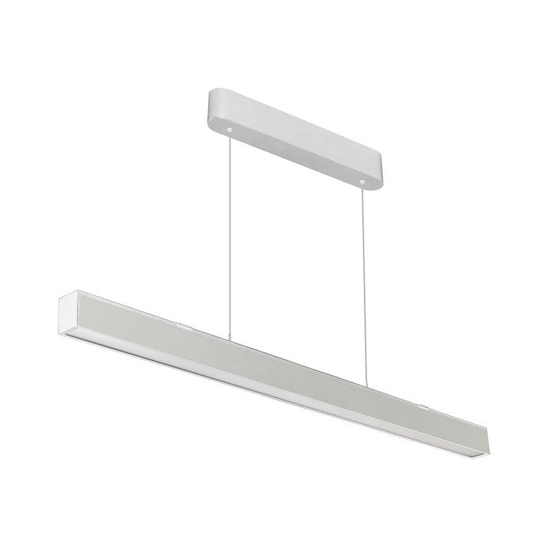 Suspension Linéaire LED 40W CCT Éclairage Haut et Bas Blanc 120cm - Silamp France