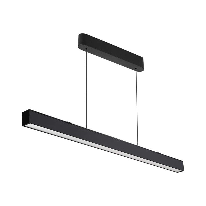 Suspension Linéaire LED 40W CCT Éclairage Haut et Bas Noir 120cm - Silamp France