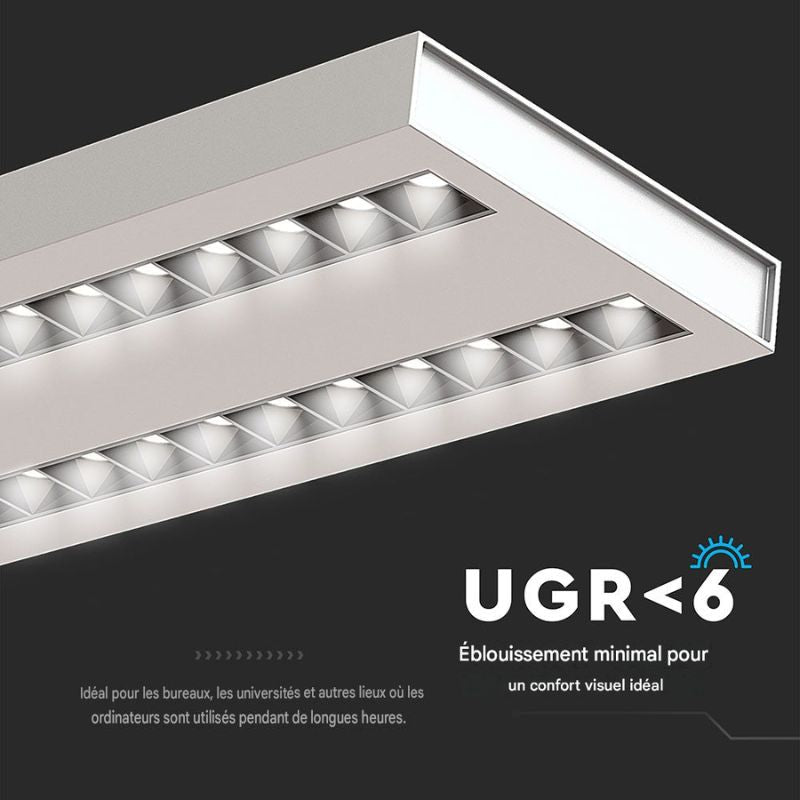 Suspension Linéaire LED 60W Blanc 120cm Dimmable Interconnectable - Silamp France