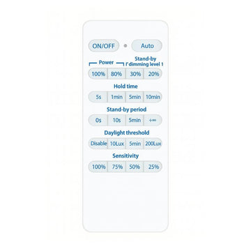 Télécommande pour Cloche LED Industrielle UFO Dimmable 240W avec détecteur de mouvement